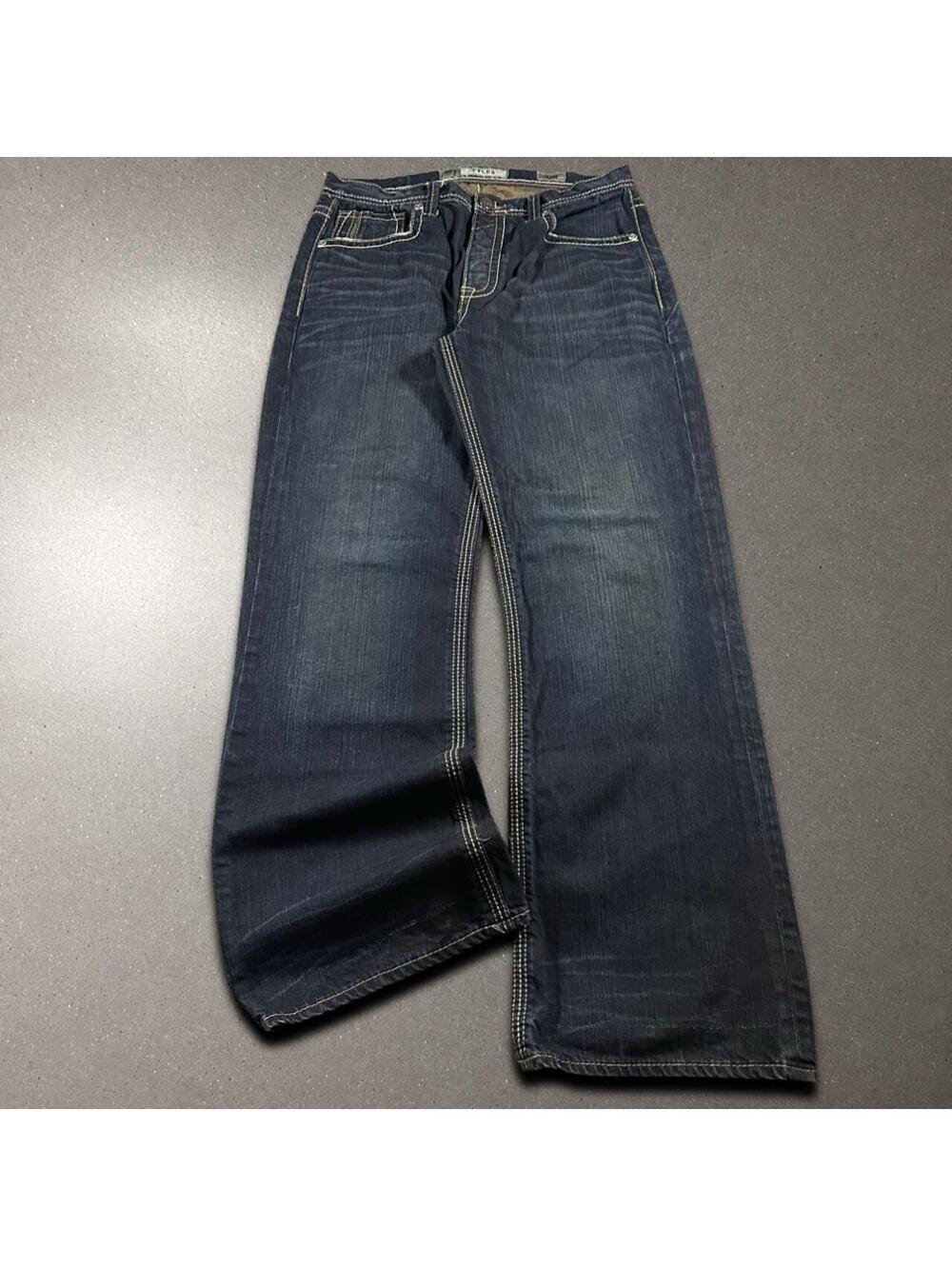 Y2K BKE Buckle Tyler Dark Wash Baggy Bootcut Jeans - Fits 32x31!